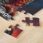 Vriendelijke draak voor kinderen legpuzzel (Zijkant)