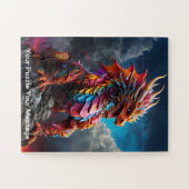 Vriendelijke draak voor kinderen legpuzzel (Horizontaal)