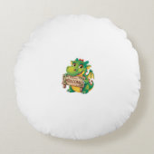 Vriendelijke Dragon Welkom collectie Rond Kussen (Voorkant)