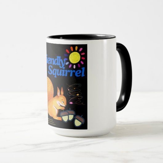 Vriendelijke Eekhoorn: koffiekopje Mok (Voorkant rechts)