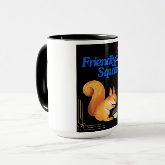 Vriendelijke Eekhoorn: koffiekopje Mok (Voorkant links)