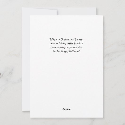 Vriendelijke en leuke Kerstman Sleigh Kerstmis Feestdagenkaart (Achterkant)