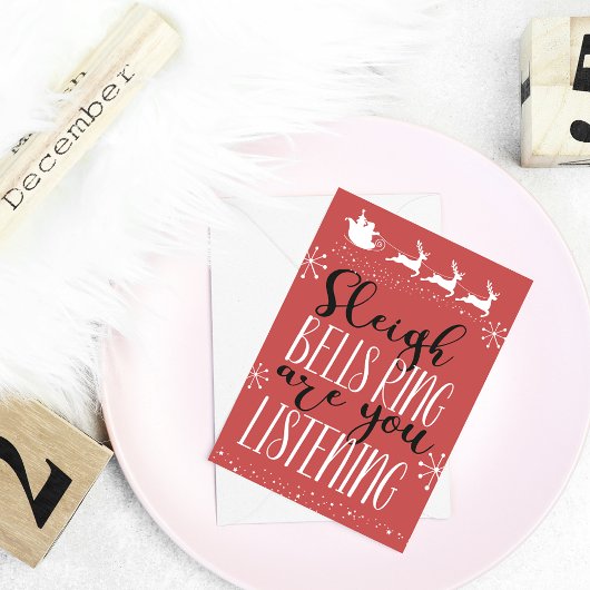 Vriendelijke en leuke Kerstman Sleigh Kerstmis Feestdagenkaart