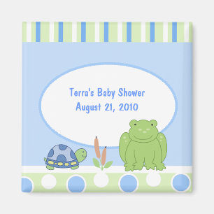 Vriendelijke Frog & Turtle Baby shower Favor Magne Magneet