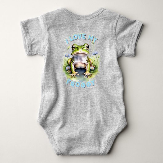 Vriendelijke Froggy Joy - gepersonaliseerd Romper (Achterkant)