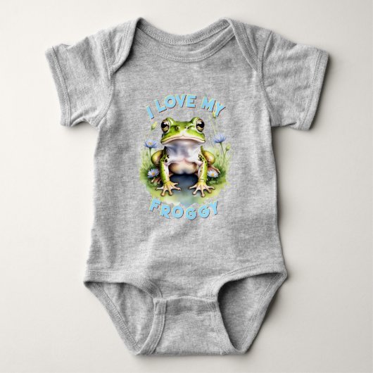 Vriendelijke Froggy Joy - gepersonaliseerd Romper (Voorkant)