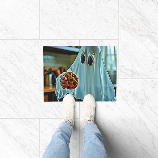 Vriendelijke geest met koekje deurmat (Binnen)