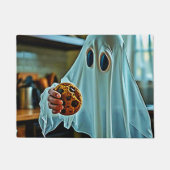 Vriendelijke geest met koekje deurmat (Voorkant)