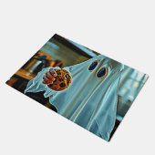 Vriendelijke geest met koekje deurmat (Schuin)