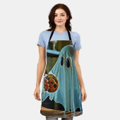 Vriendelijke geest met koekje schort (Gedragen)