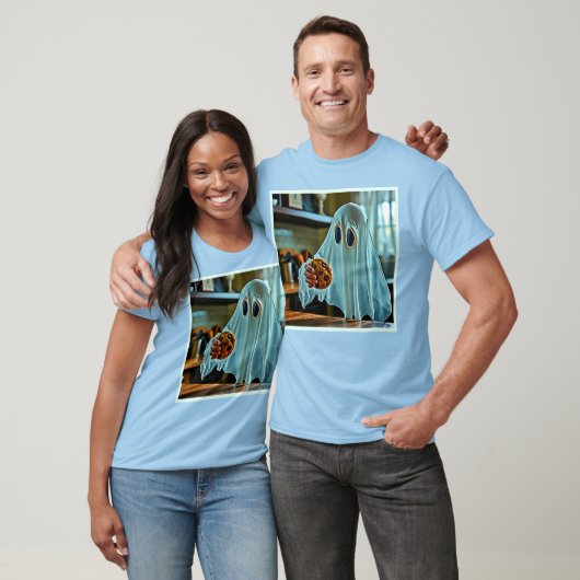 Vriendelijke geest met koekje t-shirt (Unisex)