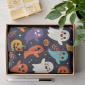 Vriendelijke Geesten en Pompoenen Halloween Patroo Tissuepapier (Geschenk)