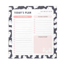 Vriendelijke geesten Halloween Daily to Do List Pl Notitieblok