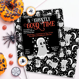 Vriendelijke Geesten Halloween Party of Haunted Ho Kaart