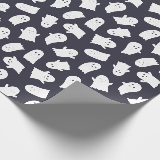 Vriendelijke Geesten Halloween Patroon Cadeaupapier (Hoek)