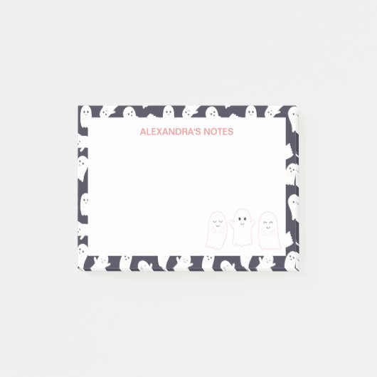 Vriendelijke Geesten Halloween Patroon Post-it® Notes (Voorkant)