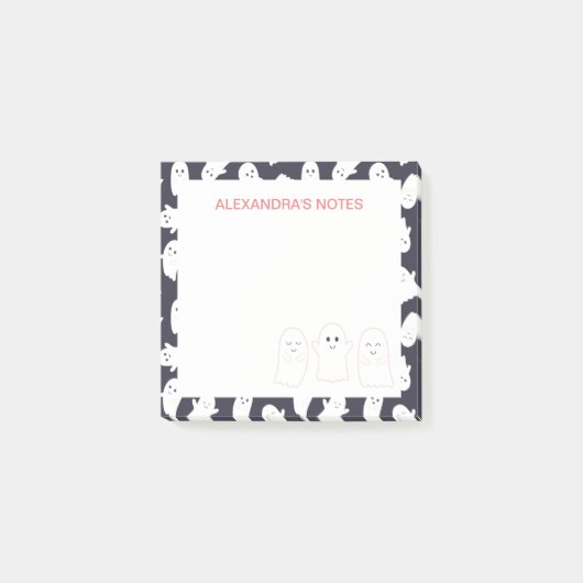 Vriendelijke Geesten Halloween Patroon Post-it® Notes (Voorkant)