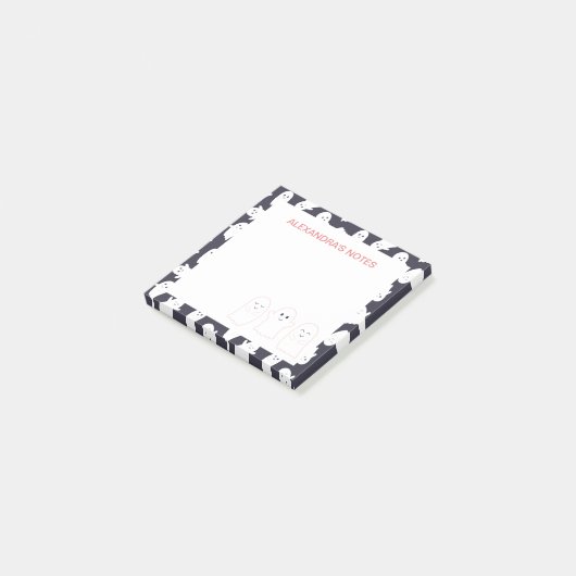 Vriendelijke Geesten Halloween Patroon Post-it® Notes (Schuin)