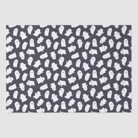 Vriendelijke Geesten Halloween Patroon Tissuepapier (Voorkant)