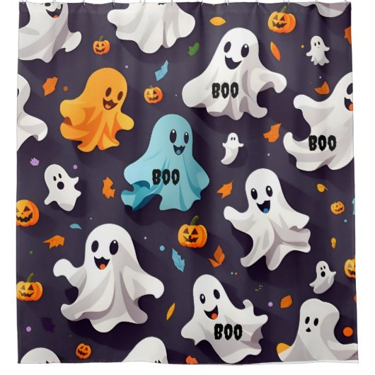 Vriendelijke Geesten Herfst Badkamer Decor Douchegordijn (Voorkant)