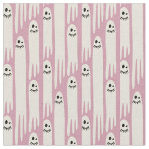 Vriendelijke geesten op room en roze – Halloween-p Stof