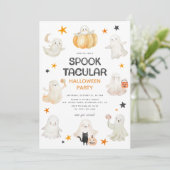 Vriendelijke geesten Spooktacular Kinder Halloween Kaart (Staand voorkant)