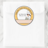 Vriendelijke gepersonaliseerde bakverkoop Pro Labe Ronde Sticker (Tas)