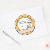 Vriendelijke gepersonaliseerde bakverkoop Pro Labe Ronde Sticker (Envelop)