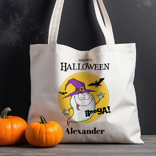 Vriendelijke Ghost Gepersonaliseerde Halloween Tote Bag