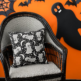 Vriendelijke Ghost Goes Boo Grappig Halloween Kussen