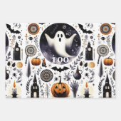 Vriendelijke Ghost Halloween Boo Decoupage Shabby Inpakpapier Vel (Voorkant 3)