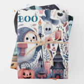 Vriendelijke Ghost Halloween Boo Decoupage Shabby  Inpakpapier Vel (In situ)