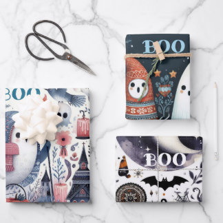 Vriendelijke Ghost Halloween Boo Decoupage Shabby Inpakpapier Vel