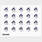 Vriendelijke Ghost Pixel Art Ronde Sticker (Vel)