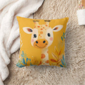 Vriendelijke Giraffe Kinder Illustratie Safari The Kussen (Deken)