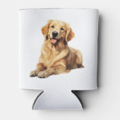 Vriendelijke Golden Retriever Smile - Trouwe Hond  Blikjeskoeler (Voorkant)