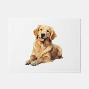 Vriendelijke Golden Retriever Smile - Trouwe Hond  Deurmat