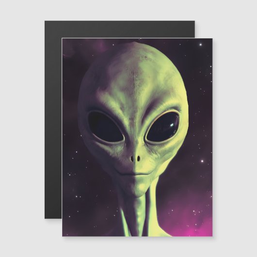 Vriendelijke grijze alien (Voorkant / Achterkant)
