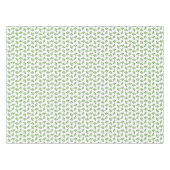 Vriendelijke groene succulente bladeren op wit tafelkleed (Voorkant (Horizontaal))