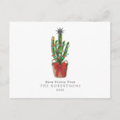 Vriendelijke groeten Kerstmis Cactus Feestdagenkaart (Voorkant)