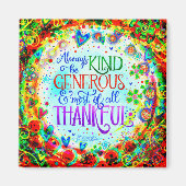 Vriendelijke gulle dankbare inspirativiteit magne magneet (Voorkant)