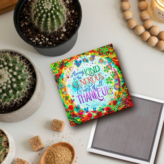 Vriendelijke gulle dankbare inspirativiteit magne magneet