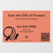 Vriendelijke Gym All-Occasion Cadeaubon Promo Raamsticker (Vel)