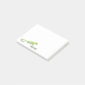 Vriendelijke hagedis met Jouw naam Post-it® Notes (Schuin)