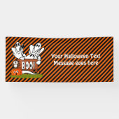 Vriendelijke Halloween geesten en vrienden Spandoek (Horizontaal)