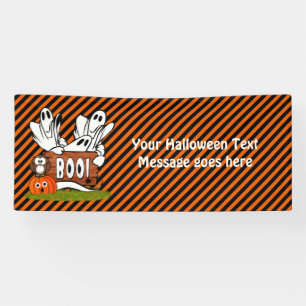 Vriendelijke Halloween geesten en vrienden Spandoek