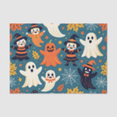 Vriendelijke Halloween Ghosts & Witches Herfst Bla Tissuepapier (Voorkant)