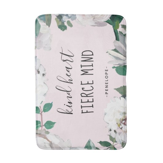 Vriendelijke Hart Fierce Mind Waterverf Bad Mat (Voorkant Verticaal)