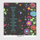 Vriendelijke harten kunnen de wereld Inspirerend v Sticker (Vel)