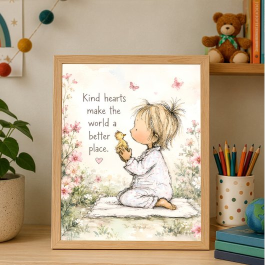 Vriendelijke harten maken de wereld beter poster